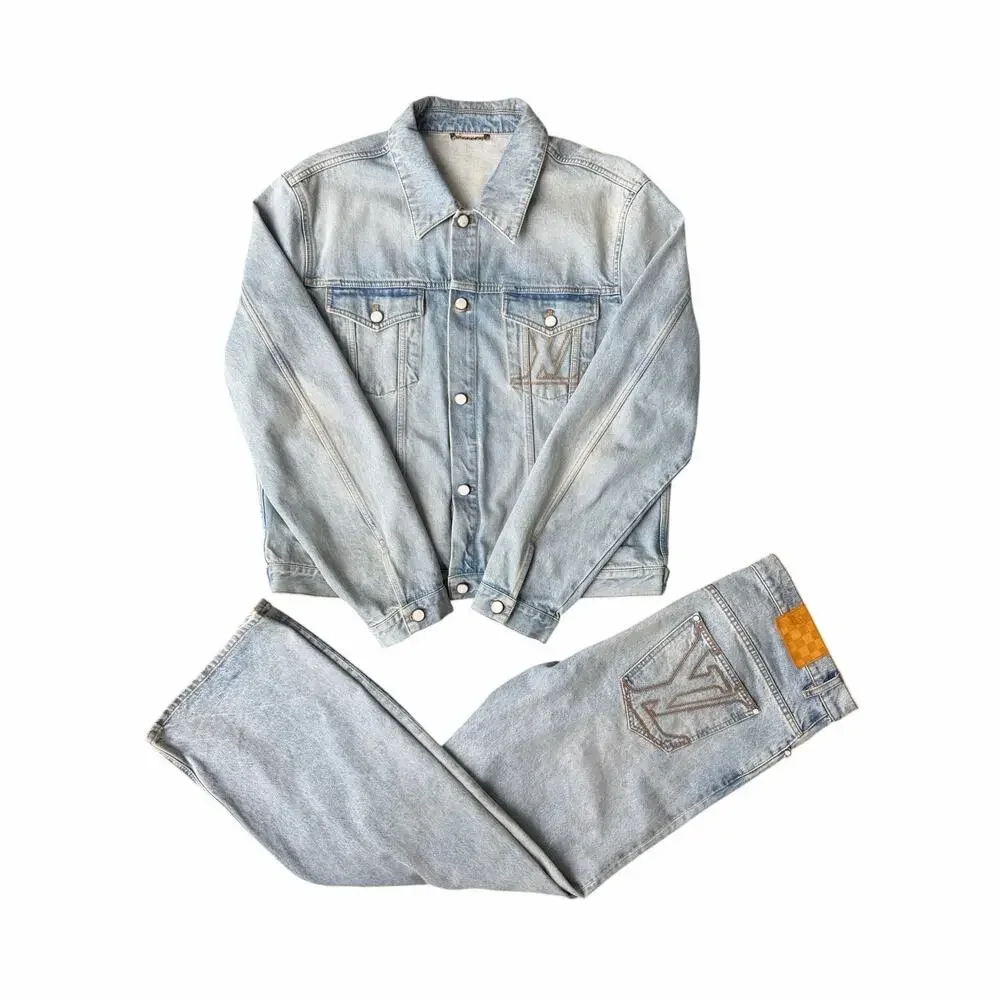 Louis Vuitton Denim Jacket & Jeans Set Light Blue Size  60 / 40 XXL